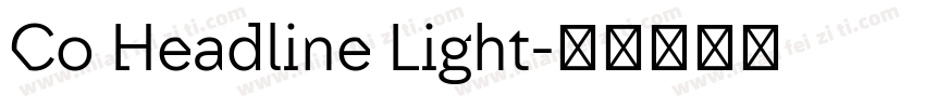 Co Headline Light字体转换